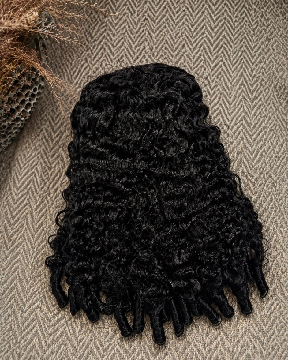 Burmese Water Curl Half Wig 200% Density 100% Human Hair